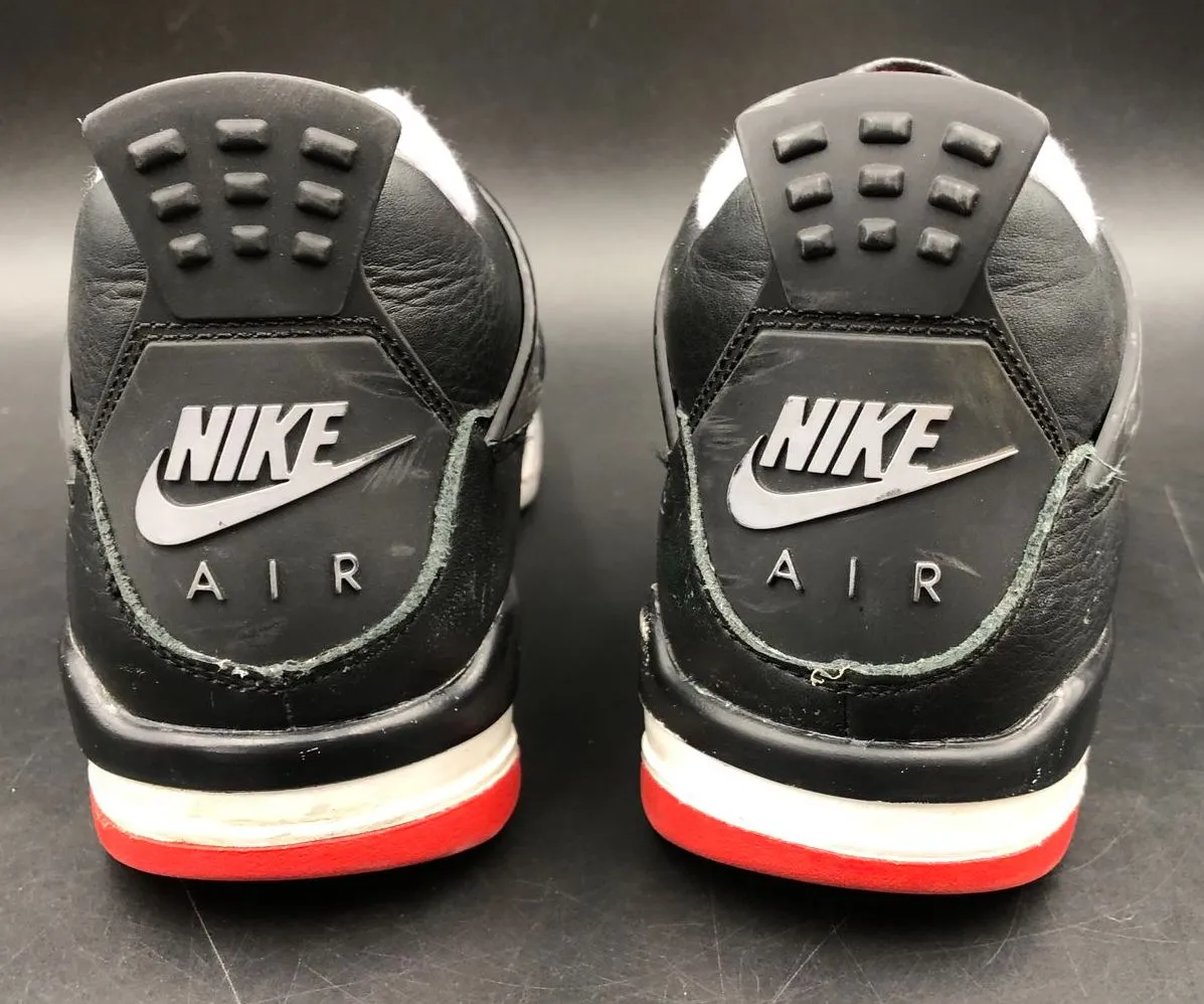 Nike Jordan 4 Retro GS 'Bred Reimagined' Black/Grey/Red Sneakers - 5.5Y ( COA)