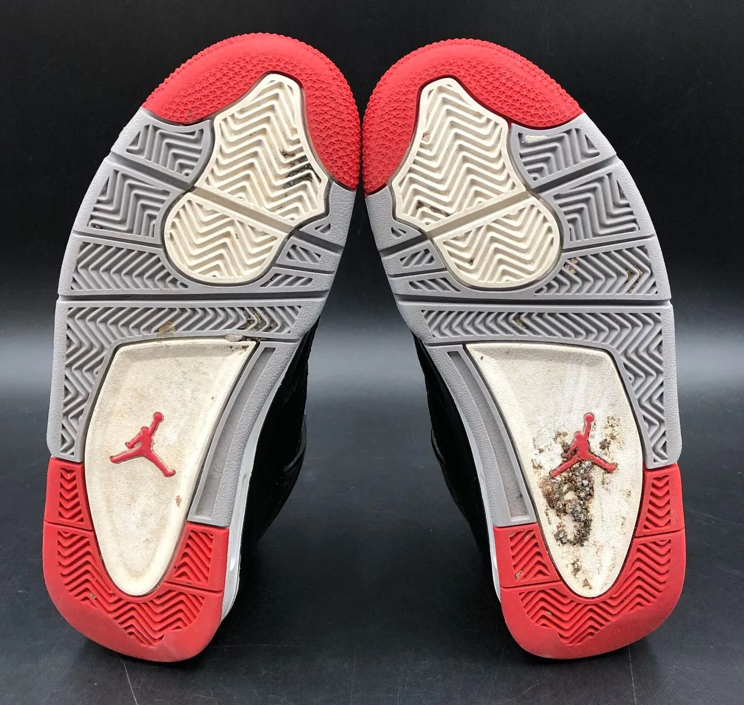 Nike Jordan 4 Retro GS 'Bred Reimagined' Black/Grey/Red Sneakers - 5.5Y ( COA)