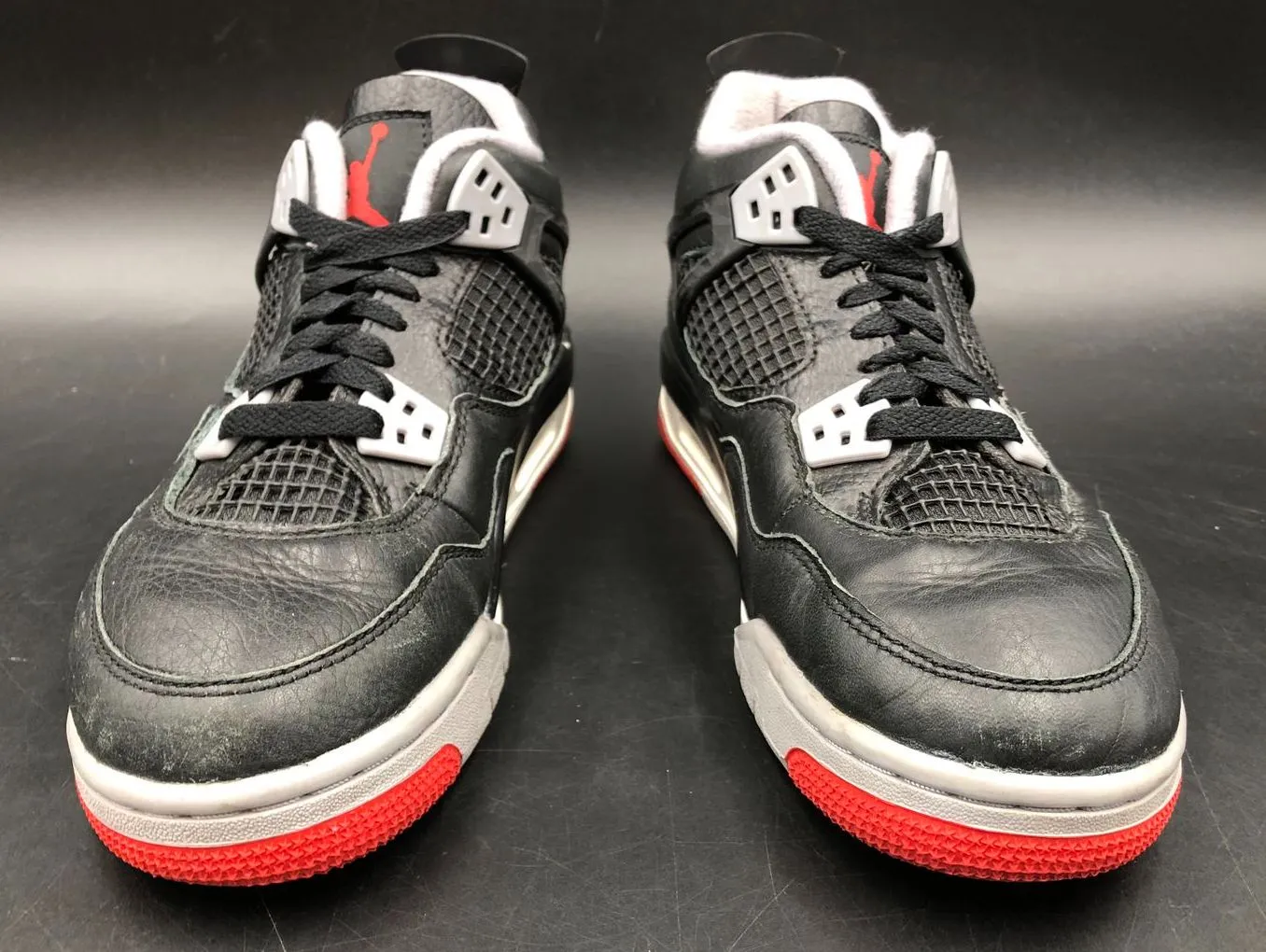 Nike Jordan 4 Retro GS 'Bred Reimagined' Black/Grey/Red Sneakers - 5.5Y ( COA)