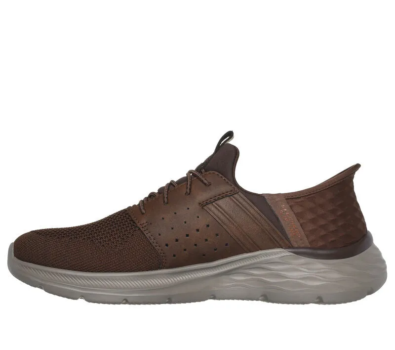 Skechers Slip - Ins 210803/ACDB Brown RF Garner - Newick Hands Free Mens Slip On Trainers