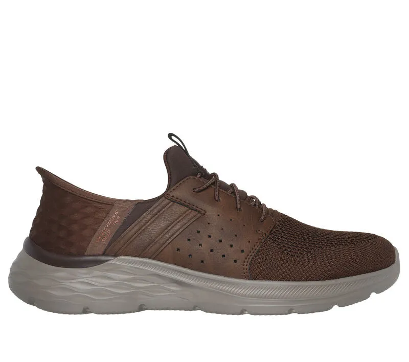 Skechers Slip - Ins 210803/ACDB Brown RF Garner - Newick Hands Free Mens Slip On Trainers