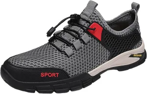 Slip on Walking Shoes for Men Comfortable Memory Foam Hiking Shoes Ultra Lightweight Breathable Fashion Sneakers Non Slip Arch Support Cushioning Training Gym Shoes Wide Width