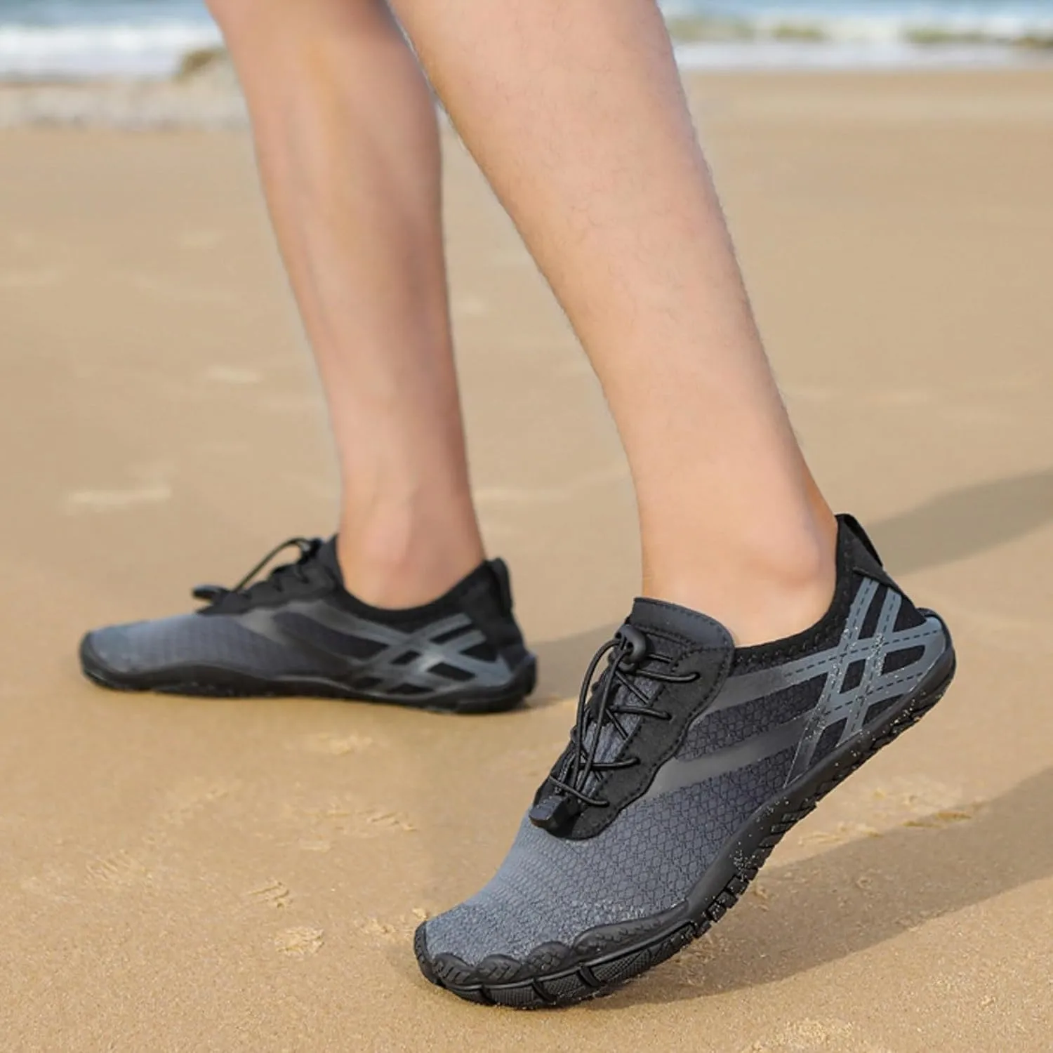 Slip on Walking Shoes Men Comfy Memory Foam Hiking Shoes Breathable Fashion Sneakers Non Slip Lace Up Arch Support Cushioning Training Gym Shoes Wide Width