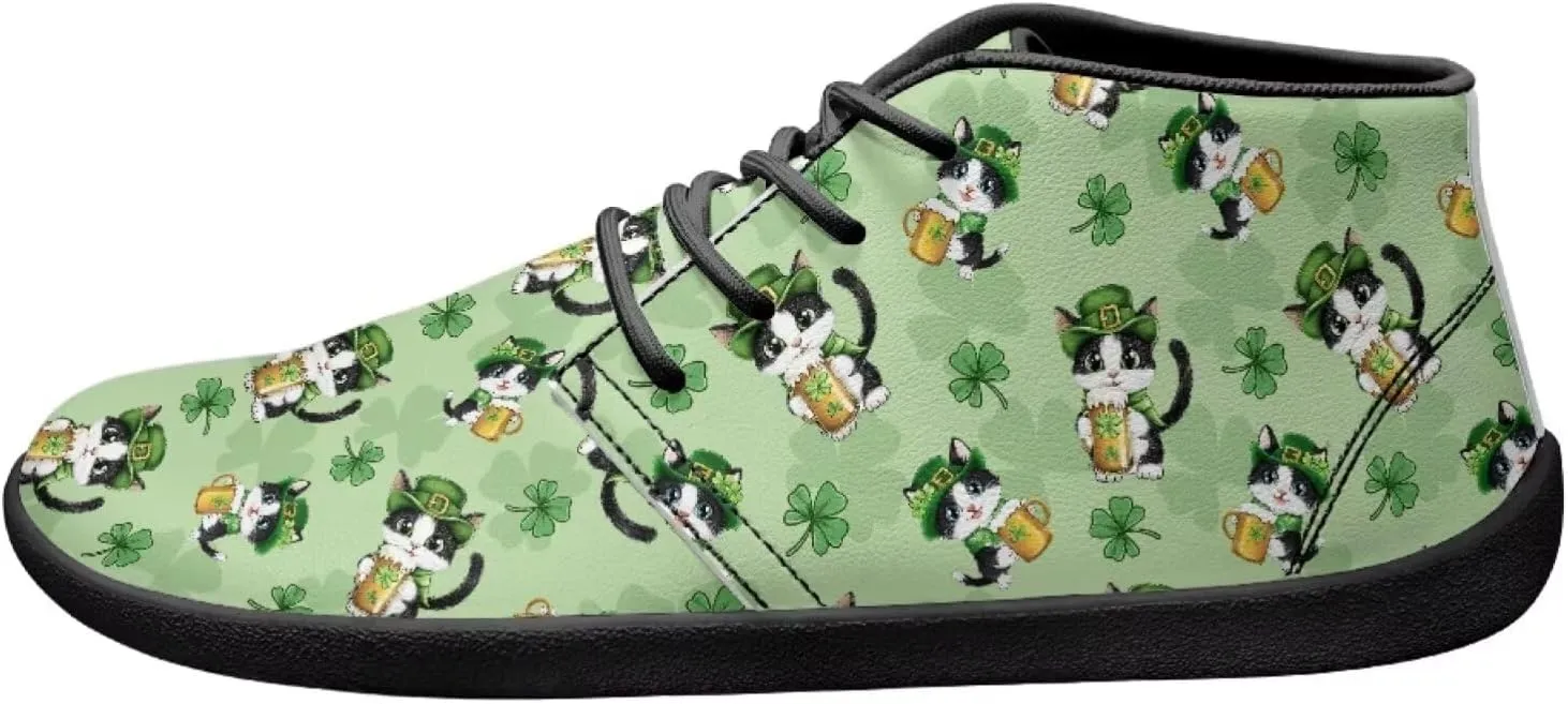 St. Patrick's Day Wide Toe Box Barefoot Shoes for Men Walking Sneaker Stylish Non Slip Zero Drop Sole Running Footwear