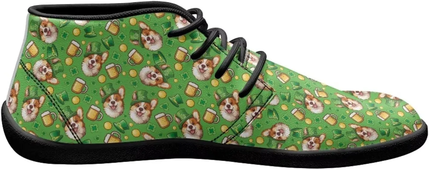St. Patrick's Day Wide Toe Box Barefoot Shoes for Men Walking Sneaker Stylish Non Slip Zero Drop Sole Running Footwear