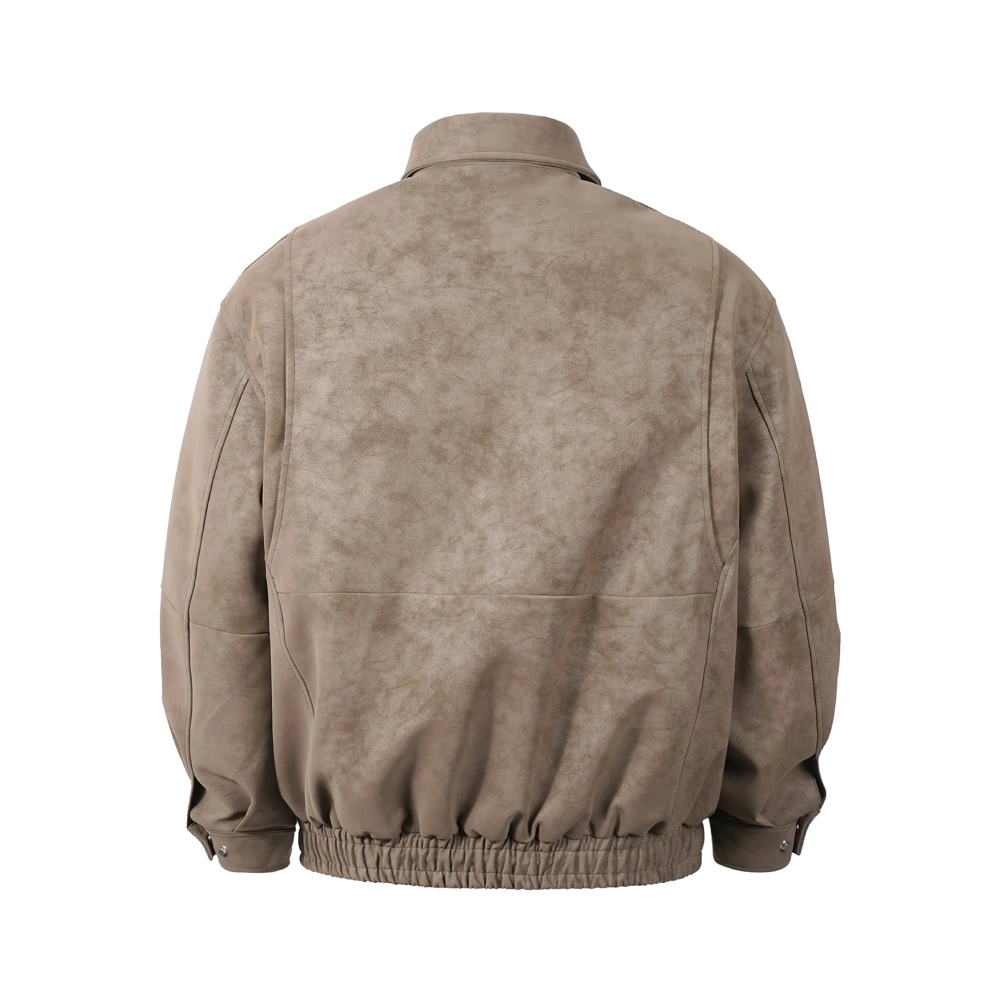 Suede Harrington Jacket - Beige Suede