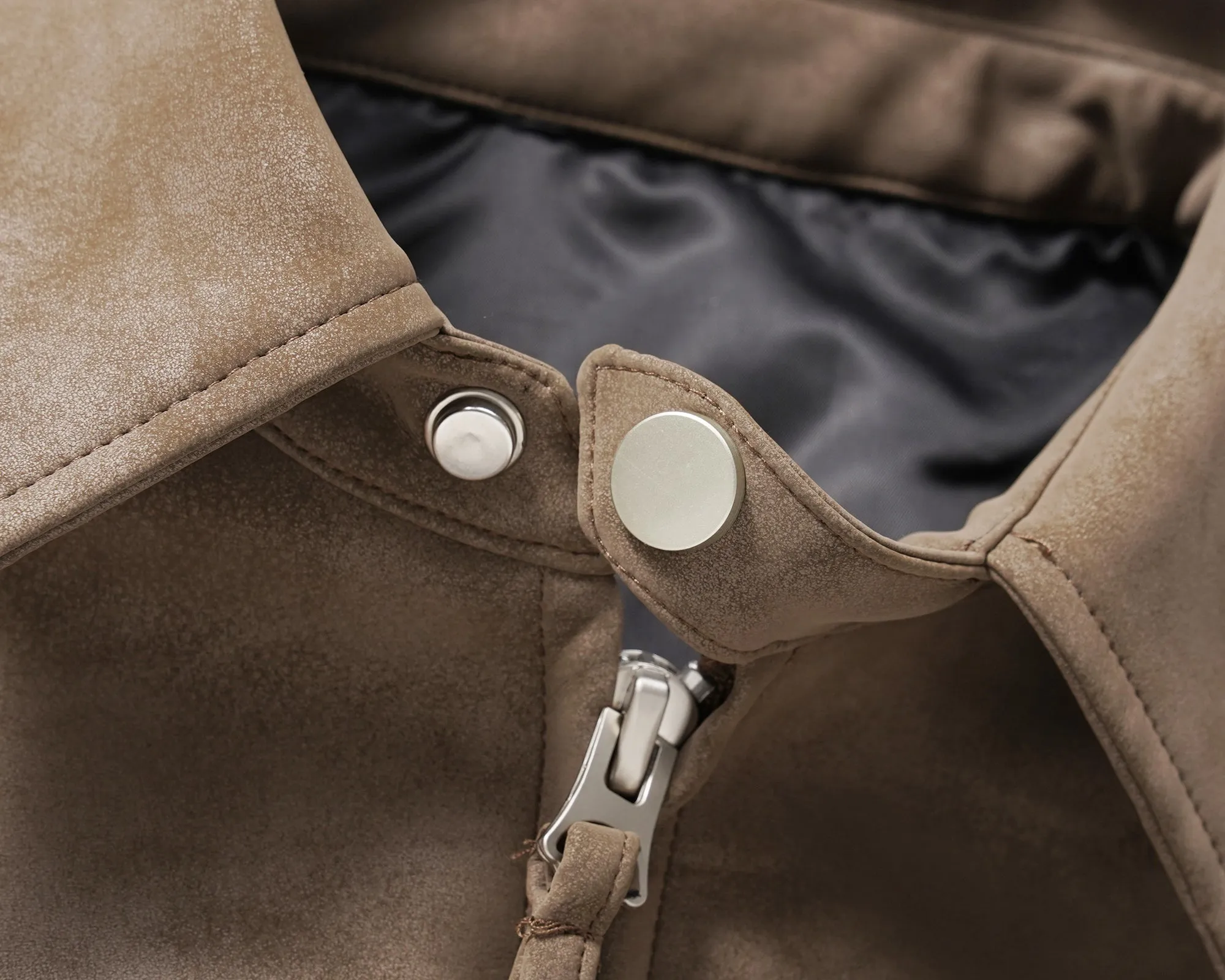 Suede Harrington Jacket - Beige Suede