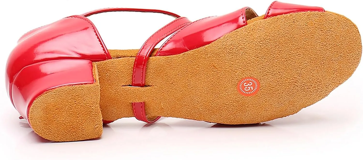 Summer Flat Dress Sandals Shoes Girls Sandals Comfortable Soft Sole Small Thick Heel Children Dance Shoes Fashionable Soft Sole Princess Dance Girls Double Slip On Slide