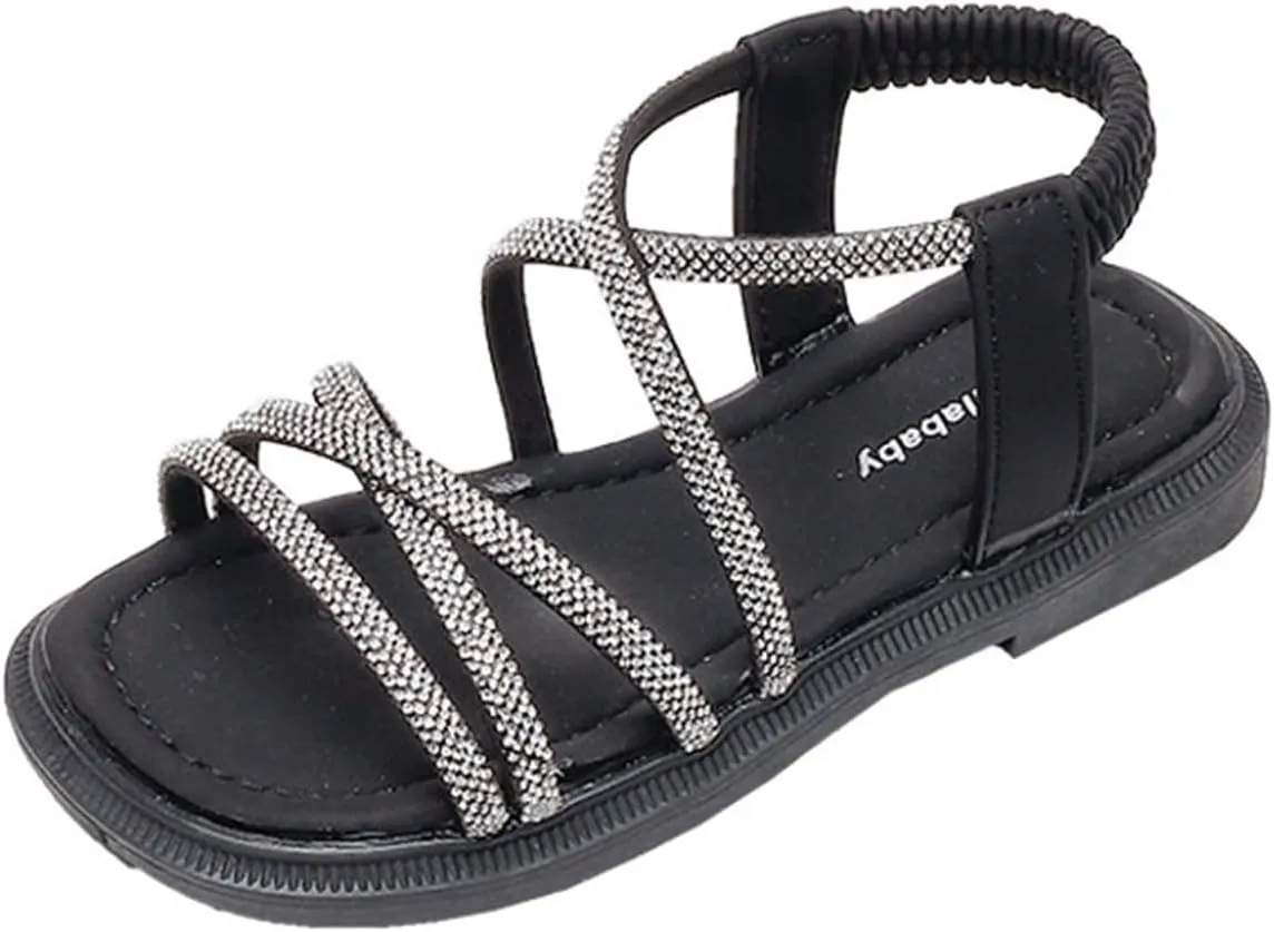 Toddler Girl Sandals, Flower Girl Dress Shoes, Kids Open Toe Flats Dress Shoes, Casual Kids Slip On Rubber Sandals