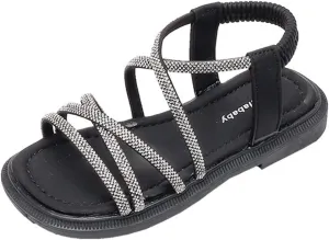 Toddler Girl Sandals, Flower Girl Dress Shoes, Kids Open Toe Flats Dress Shoes, Casual Kids Slip On Rubber Sandals