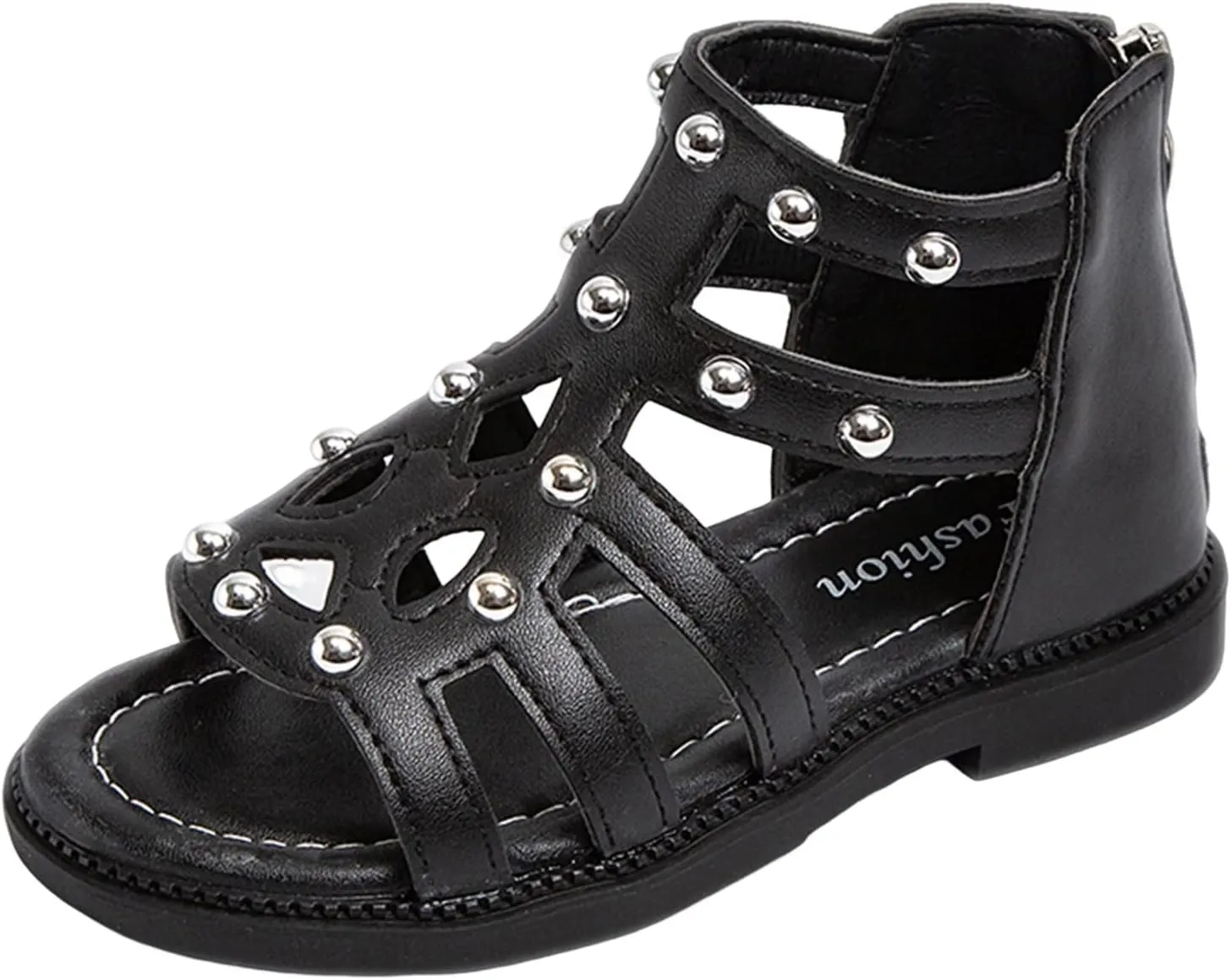 Toddler Girls Flat High Top Sandals Open Toe Rubber Soft Sole Non Slip Outdoor Casual Roman Shoes for Big Kids