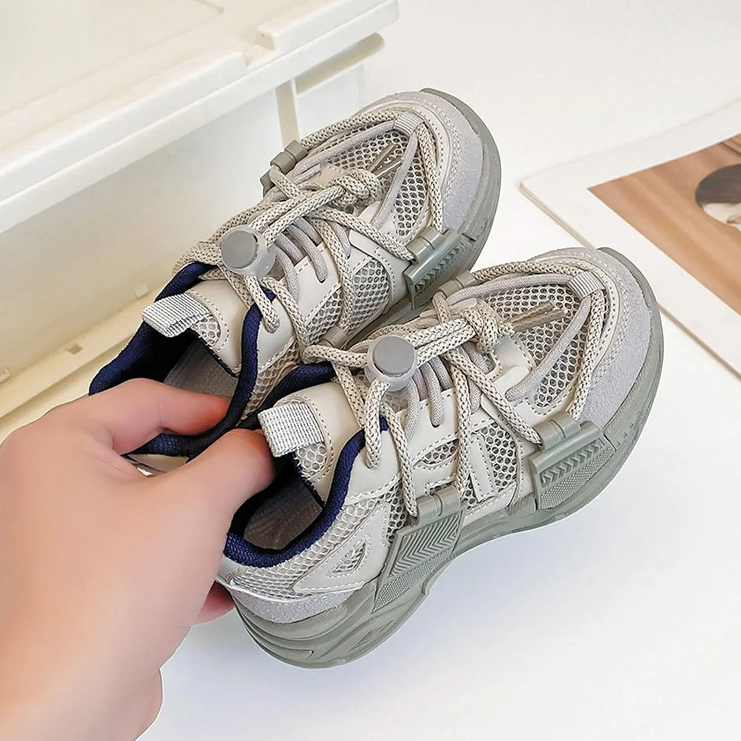 Toddler Shoes Boy Girl Sneakers Lightweight Breathable Barefoot Running Walking Shoes Toddler Tennis Shoes