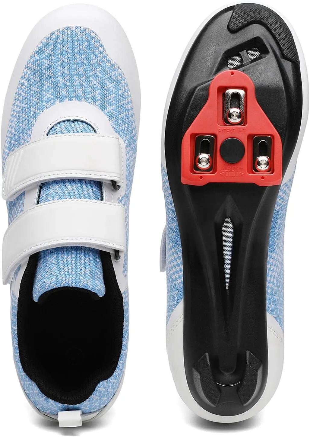 Unisex Road Bike Cycling Shoes Compatible with Peloton Shimano SPD Bike Riding Shoes for Men Women, 3 Straps, Pre-Installed Delta Cleats for Indoor Outdoor Cycling Biking