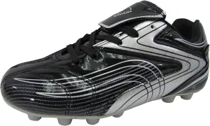 Vizari Striker FG Soccer Cleats for Men & Women | Premium Firm Ground Football Shoes with Rubber Studs | Black Synthetic Cleats for Outdoor Play, Size 6.5-13 (Unisex)