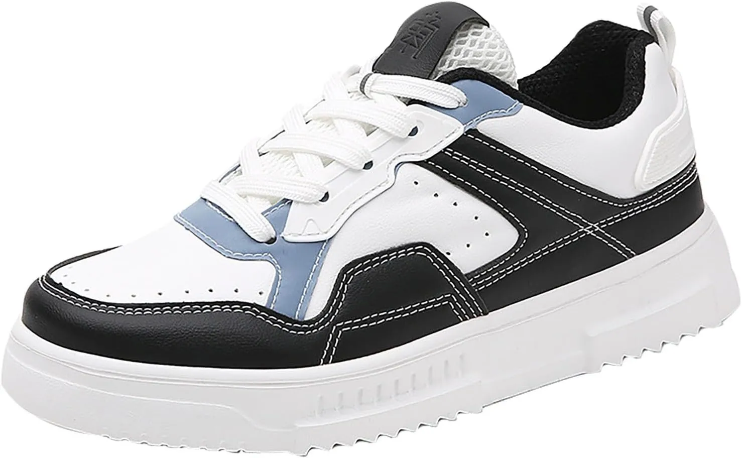 Women White Sneakers Low Top Lace Up Workout Lightweight Fashion Comfortable Non Slip Walking Running Shoes
