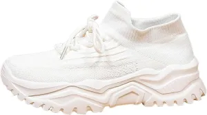 Womens Fashion Athletic Sneakers Mesh Lightweight Platform Slip On Sports Casual Shoes Breathable Soft Sole Comfortable Work Gym Trainers Orthopedic Summer Arch Support Shoes
