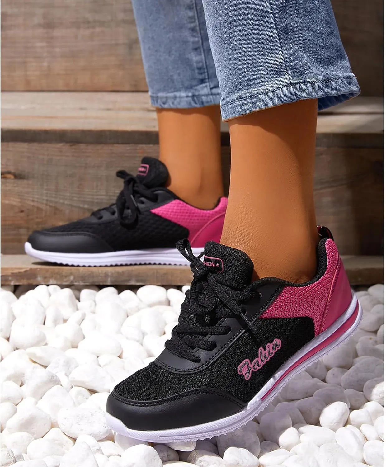 Womens Slip on Walking Shoes Comfort Lightweight Breathable Running Shoes for Women Jogging Woman Shoes Casual Platform Sneakers Steel Toe Tennis Shoe Trainers Shoe
