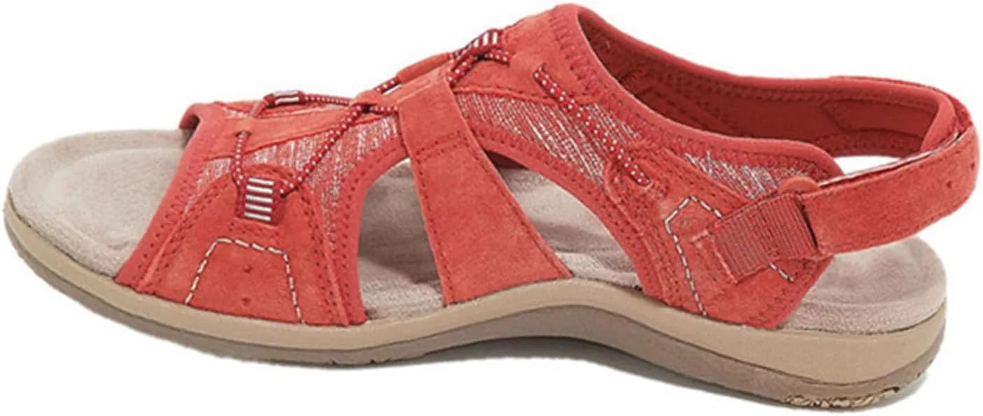 Women's Wedge Heel With Arch Support Low Top Round Toe Casual Sandals For Hiking Outdoor Walking Summer Platform Athletic Shoes Women