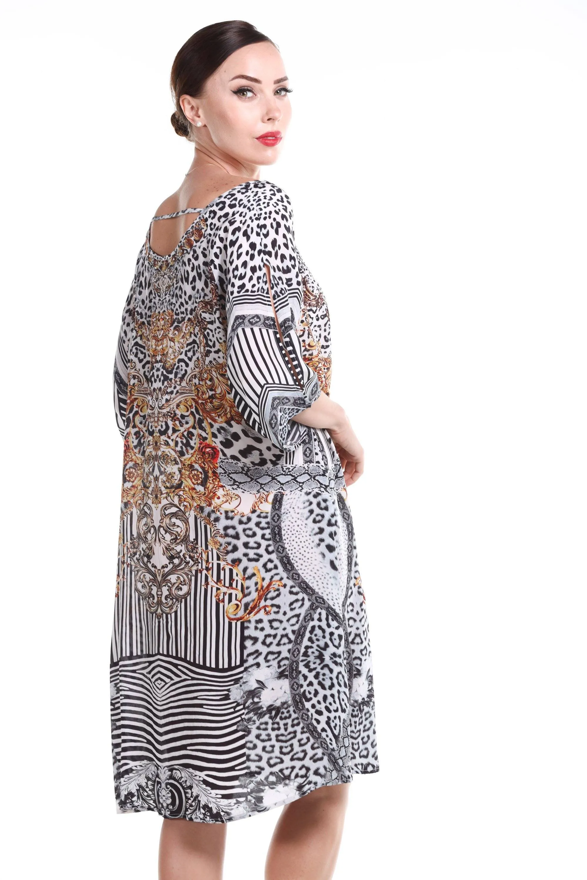 ZAFFARI - SLIT SLEEVE DRESS